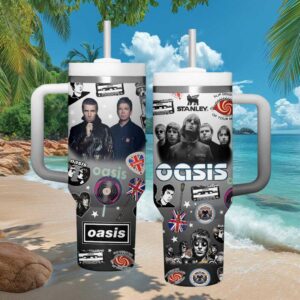 Oasis Rock Band Montage Liam & Noel Gallagher Fan Tumbler Wrap