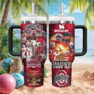 Ohio State Buckeyes 2024 National Champions Football Fan Tumbler