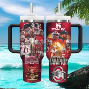 Ohio State Buckeyes 2024 National Champions Football Fan Tumbler