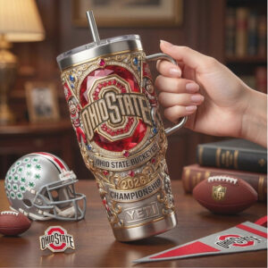 Ohio State Buckeyes 2026 Championship Commemorative Jewel Encrusted Tumbler