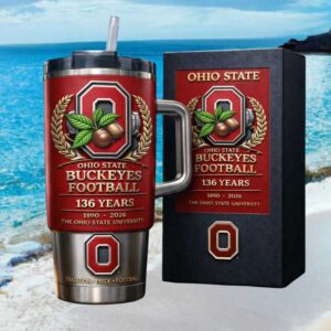 Ohio State Buckeyes Football 136 Years Anniversary 40oz Tumbler