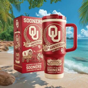 Oklahoma Sooners 130th Anniversary University of Oklahoma Commemorative Tumbler