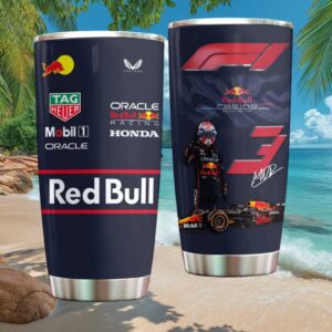 Oracle Red Bull Racing F1 Max Verstappen World Champion Driver & Car Graphic Tumbler
