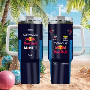 Oracle Red Bull Racing F1 Team Personalized 40oz Tumbler Navy Blue Edition