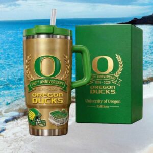 Oregon Ducks 150th Anniversary Limited Edition Gold & Green Commemorative Tumbler