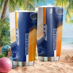 Parramatta Eels NRL Personalized Tumbler Custom Name Insulated Drinkware