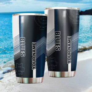Personalized Carlton Blues AFL Tumbler   Custom Name Stainless Steel Tumbler