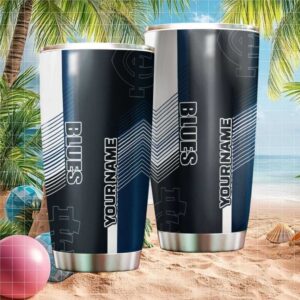 Personalized Carlton Blues AFL Tumbler Custom Name Stainless Steel Tumbler