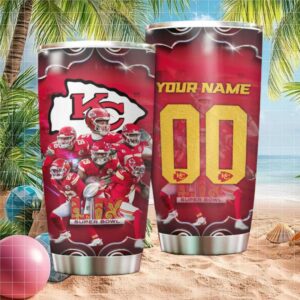 Personalized Kansas City Chiefs Super Bowl LVIII Player Graphic Tumbler