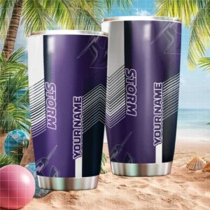 Personalized Melbourne Storm NRL Tumbler Custom Name Insulated Tumbler
