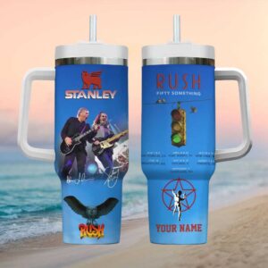 Personalized Rush Band Fifty Something Tour 40oz Stanley Style Tumbler