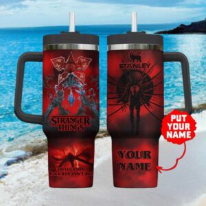 Personalized Stranger Things Vecna & Demogorgon 40oz Tumbler with Handle