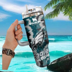 Philadelphia Eagles Modern Brush Stroke NFL Football Fan Tumbler