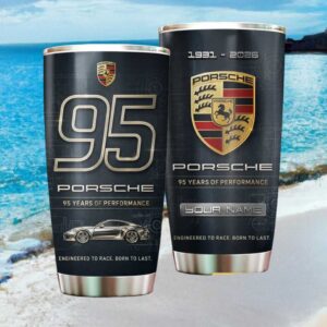 Porsche 95 Years of Performance 1931 2026 Custom Name Racing Heritage Tumbler