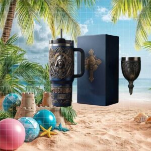 Powerwolf “Army of the Night” Gothic Wolf Crest 3D Ornamental Tumbler