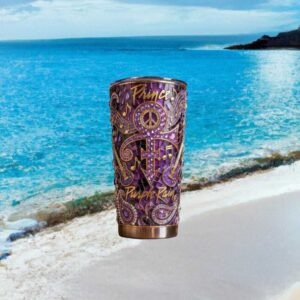 Prince Purple Rain Mosaic Art Tribute Music Legend Tumbler