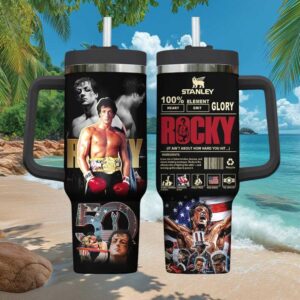 Rocky 50 Years 100% Element Glory Black Stanley Style Insulated Tumbler