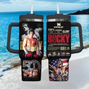 Rocky Balboa 50th Anniversary Glory Graphic 40oz Tumbler with Handle