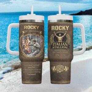 Rocky Balboa 50th Anniversary Italian Stallion 40oz Tumbler with Handle