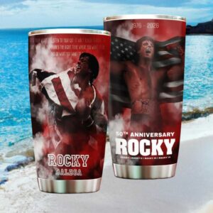 Rocky Balboa Boxing Legend 50th Anniversary Tribute Stainless Steel Tumbler