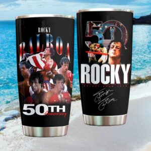 Rocky Balboa Established 1976 Montage 50th Anniversary Signature Tumbler