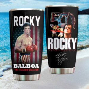 Rocky Balboa The Italian Stallion 50th Anniversary 1976 Retro Boxing Tumbler