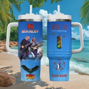 Rush Rock Band Live Concert Art Personalized 40oz Tumbler with Handle