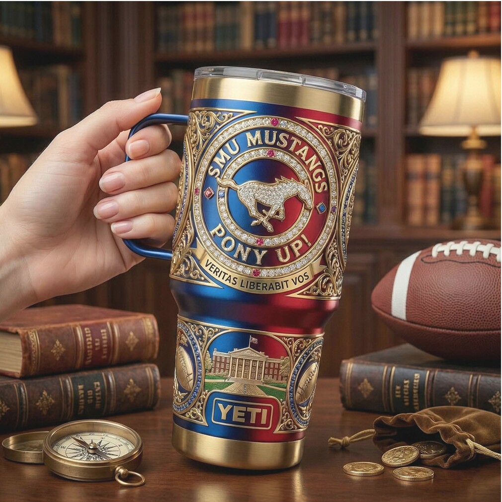 SMU Mustangs Pony Up University 3D Commemorative Tumbler Design SMU Mustangs Pony Up University 3D Commemorative Tumbler Design