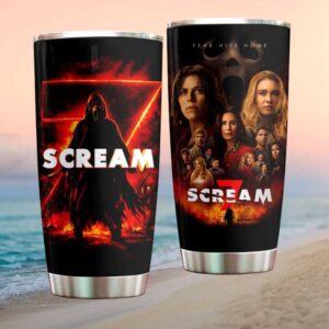 Scream 7 Fear Hits Home Ghostface Fire Silhouette Horror Movie Tumbler