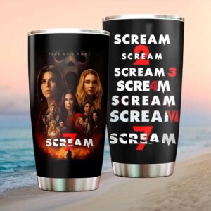 Scream 7 Full Franchise Logo Stack & Cast Ensemble Tumbler