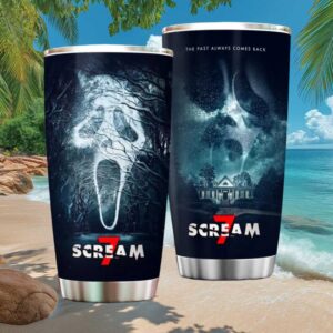 Scream 7 Ghostface “The Past Always Comes Back” Woodsboro House Tumbler