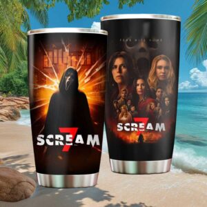 Scream VII Ghostface Cinematic Horror Poster Stainless Steel Insulated Tumbler
