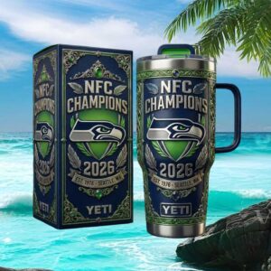 Seattle Seahawks 2026 NFC Champions Est 1976 Custom Yeti Style Tumbler