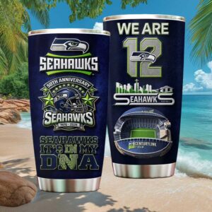 Seattle Seahawks 50th Anniversary 1976 2026 “It's In My DNA” Fan Tumbler
