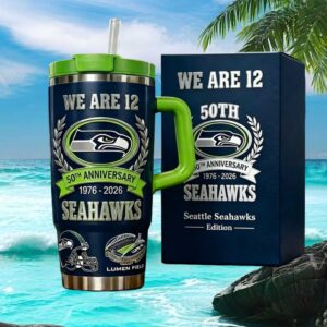 Seattle Seahawks 50th Anniversary 1976 2026 We Are 12 40oz Tumbler