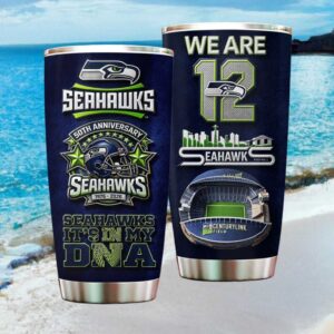 Seattle Seahawks “We Are 12” It's In My DNA 50th Anniversary 1976 2026 Tumbler