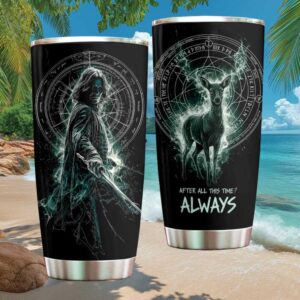 Severus Snape “Always” Patronus Doe Glow Design Tumbler