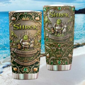 Shrek 25th Anniversary 2001 2026 Ogres Are Like Onions Commemorative Tumbler