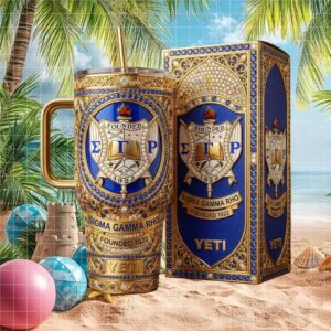 Sigma Gamma Rho SGRho Sorority 1922 Luxury 3D Jeweled YETI Tumbler