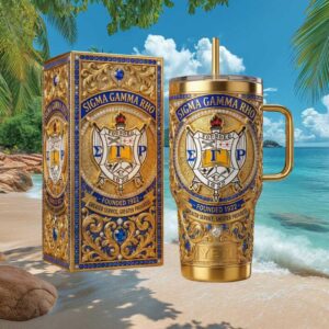 Sigma Gamma Rho Sorority Custom Gold Jeweled 1922 Founders Tumbler