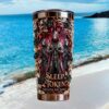 Van Halen Guitar Legend “Eruption” Red White Black Striped 40oz Tumbler Van Halen Guitar Legend “Eruption” Red White Black Striped 40oz Tumbler