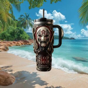 Sleep Token “Take Me Back To Eden” Mask Worship Band 40oz Tumbler