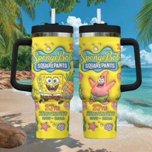 SpongeBob SquarePants 27th Anniversary 1999 2026 Character Handle Tumbler