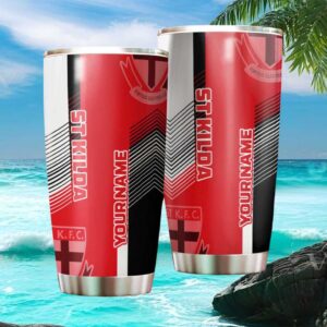 St Kilda Saints AFL Personalized Tumbler Custom Name Footy Fan Gift