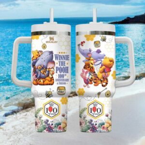 Stanley Style Winnie the Pooh 100th Anniversary & Friends Floral 40oz Tumbler