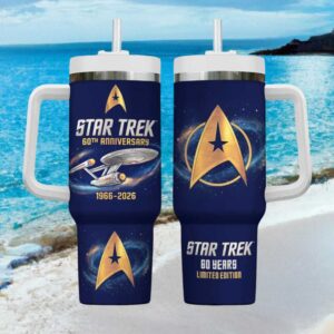 Star Trek 60 Years Limited Edition USS Enterprise Blue Tumbler
