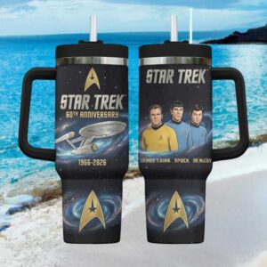 Star Trek 60th Anniversary 1966 2026 Original Trio Tumbler Design