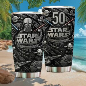 Star Wars 50th Anniversary Darth Vader & Yoda Metallic Finish Tumbler