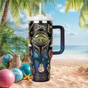 Star Wars Galaxy Grogu & Mandalorian Space Battle Tumbler