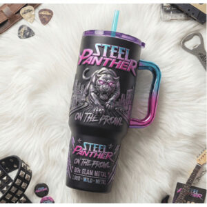 Steel Panther 80s Glam Metal 3D Panther Tumbler Wrap Design